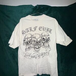 Half-Evil 7 Years of Evil 'Evil Comes In Threes' Skull Graphic T-Shirt Size XL